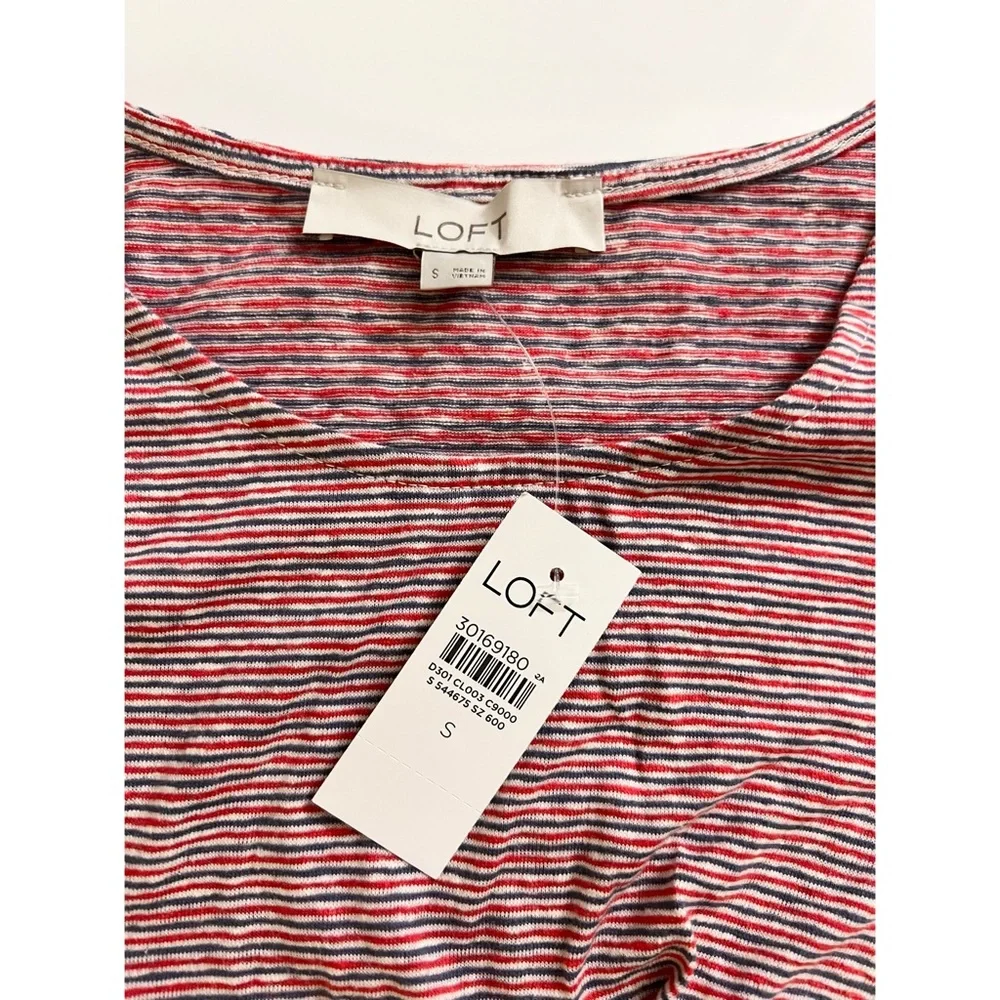 ๐ NWT LOFT Twist Tie Front Tee - Picture 5 of 9